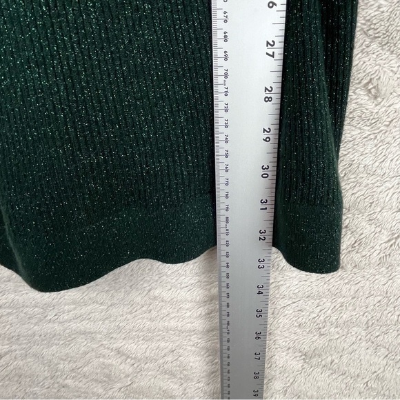 RUFF HEWN Emerald Green Very Stretchy Turtleneck Metalic Threads Medium - Picture 14 of 14